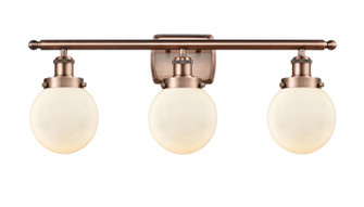 Ballston Urban LED Bath Vanity in Antique Copper (405|916-3W-AC-G201-6-LED)