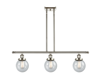 Ballston Urban Three Light Island Pendant in Polished Nickel (405|916-3I-PN-G204-6)