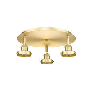 Ballston Urban Three Light Flush Mount in Satin Gold (405|916-3C-SG)
