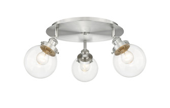 Ballston Urban Three Light Semi-Flush Mount in Brushed Brass (405|916-3C-BB-G204-6)