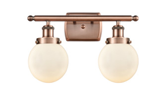 Ballston Urban Two Light Bath Vanity in Antique Copper (405|916-2W-AC-G201-6)