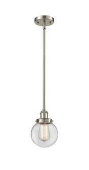 Ballston Urban One Light Mini Pendant in Brushed Satin Nickel (405|916-1S-SN-G202-6)
