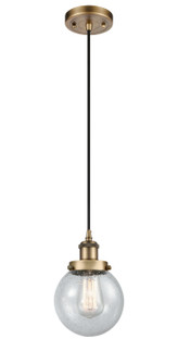 Ballston Urban One Light Mini Pendant in Brushed Brass (405|916-1P-BB-G204-6)
