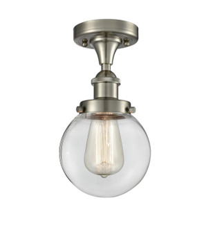 Ballston Urban One Light Flush Mount in Brushed Satin Nickel (405|916-1C-SN-G202-6)