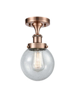 Ballston Urban One Light Semi-Flush Mount in Antique Copper (405|916-1C-AC-G204-6)