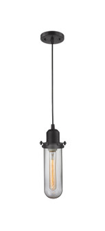 Austere One Light Mini Pendant in Matte Black (405|900-1P-BK-CE228-BK-CL)