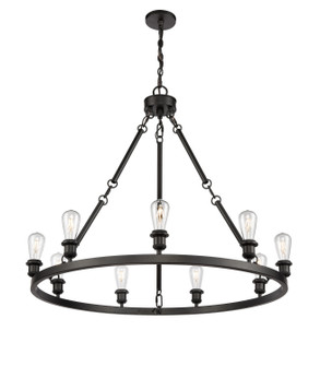 Ballston Nine Light Chandelier in Matte Black (405|840-BK)