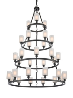 Ballston 30 Light Chandelier in Matte Black (405|820345-BK-G801)