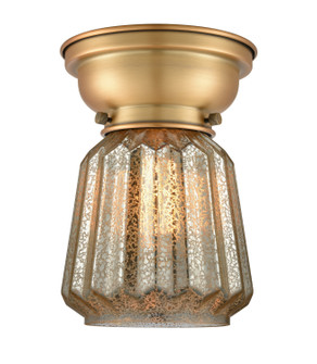 Franklin Restoration One Light Flush Mount in Brushed Brass (405|623-1F-BB-G146)