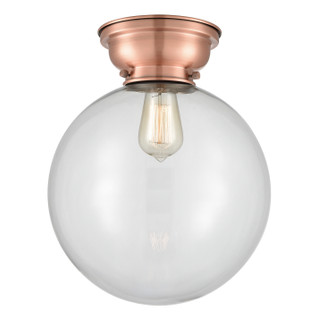 Franklin Restoration LED Flush Mount in Antique Copper (405|623-1F-AC-G202-12-LED)