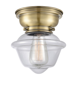 Franklin Restoration One Light Flush Mount in Antique Brass (405|623-1F-AB-G532)