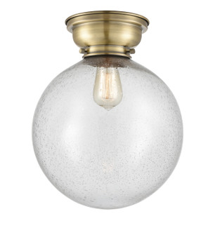 Franklin Restoration One Light Flush Mount in Antique Brass (405|623-1F-AB-G204-12)