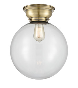 Franklin Restoration One Light Flush Mount in Antique Brass (405|623-1F-AB-G202-12)