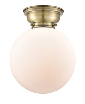 Franklin Restoration One Light Flush Mount in Antique Brass (405|623-1F-AB-G201-10)