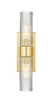 Downtown Urban Two Light Bath Vanity in Satin Gold (405|617-2W-SG-G617-8SCL)