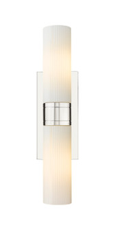 Downtown Urban Two Light Bath Vanity in Polished Nickel (405|617-2W-PN-G617-8SWH)