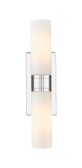 Downtown Urban Two Light Bath Vanity in Polished Chrome (405|617-2W-PC-G617-8WH)