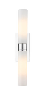 Downtown Urban Two Light Bath Vanity in Polished Chrome (405|617-2W-PC-G617-11WH)