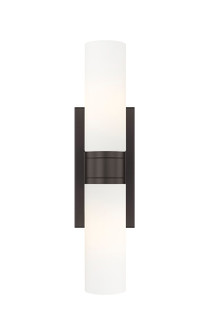 Downtown Urban Two Light Bath Vanity in Oil Rubbed Bronze (405|617-2W-OB-G617-8WH)