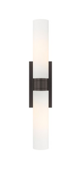 Downtown Urban Two Light Bath Vanity in Oil Rubbed Bronze (405|617-2W-OB-G617-11WH)