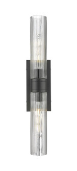 Downtown Urban Two Light Bath Vanity in Matte Black (405|617-2W-BK-G617-11SCL)