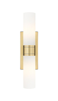 Downtown Urban Two Light Bath Vanity in Brushed Brass (405|617-2W-BB-G617-8SWH)