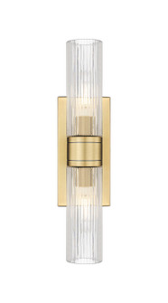 Downtown Urban Two Light Bath Vanity in Brushed Brass (405|617-2W-BB-G617-8SCL)