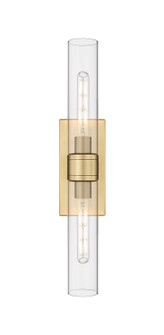 Downtown Urban Two Light Bath Vanity in Brushed Brass (405|617-2W-BB-G617-11CL)