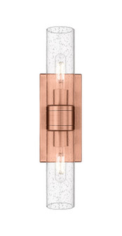 Downtown Urban Two Light Bath Vanity in Antique Copper (405|617-2W-AC-G617-8SDY)