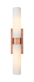 Downtown Urban Two Light Bath Vanity in Antique Copper (405|617-2W-AC-G617-11SWH)
