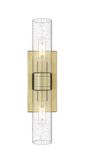Downtown Urban Two Light Bath Vanity in Antique Brass (405|617-2W-AB-G617-8SDY)