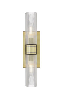 Downtown Urban Two Light Bath Vanity in Antique Brass (405|617-2W-AB-G617-8SCL)