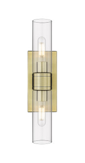 Downtown Urban Two Light Bath Vanity in Antique Brass (405|617-2W-AB-G617-8CL)