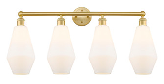 Edison Four Light Bath Vanity in Satin Gold (405|616-4W-SG-G651-7)