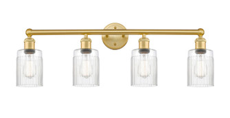 Edison Four Light Bath Vanity in Satin Gold (405|616-4W-SG-G342)