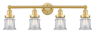 Edison Four Light Bath Vanity in Satin Gold (405|616-4W-SG-G182S)