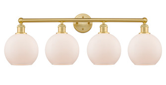 Edison Four Light Bath Vanity in Satin Gold (405|616-4W-SG-G121-8)