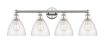 Edison Four Light Bath Vanity in Polished Nickel (405|616-4W-PN-GBD-754)