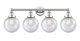 Edison Four Light Bath Vanity in Polished Nickel (405|616-4W-PN-G204-8)