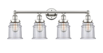 Edison Four Light Bath Vanity in Polished Nickel (405|616-4W-PN-G184)