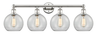 Edison Four Light Bath Vanity in Polished Nickel (405|616-4W-PN-G122-8)