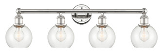 Edison Four Light Bath Vanity in Polished Nickel (405|616-4W-PN-G122-6)