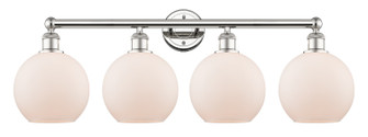 Edison Four Light Bath Vanity in Polished Nickel (405|616-4W-PN-G121-8)