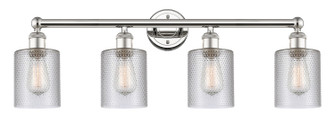 Edison Four Light Bath Vanity in Polished Nickel (405|616-4W-PN-G112)
