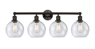 Edison Four Light Bath Vanity in Oil Rubbed Bronze (405|616-4W-OB-G124-8)