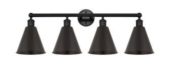 Edison Four Light Bath Vanity in Matte Black (405|616-4W-BK-MBC-8-BK)