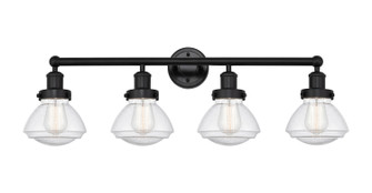 Edison Four Light Bath Vanity in Matte Black (405|616-4W-BK-G324)
