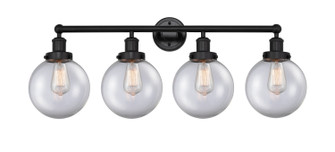 Edison Four Light Bath Vanity in Matte Black (405|616-4W-BK-G202-8)