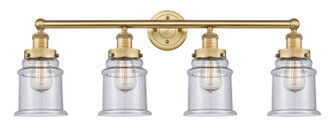 Edison Four Light Bath Vanity in Brushed Brass (405|616-4W-BB-G184)