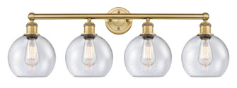 Edison Four Light Bath Vanity in Brushed Brass (405|616-4W-BB-G124-8)